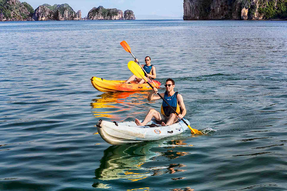 Halong Bay offers many water activities and exciting island tour options 